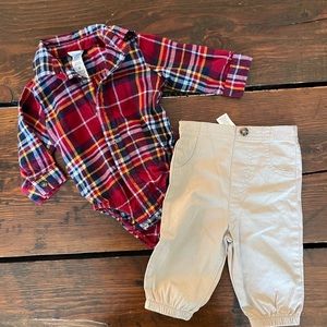 6m flannel and khakis